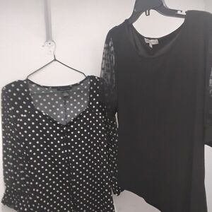 Women's XL Black Dress Shirts/Blouses Combo